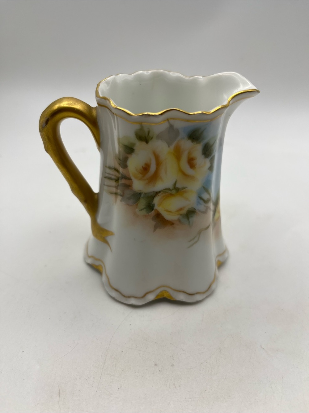 Antique Haviland Limoges Floral Porcelain Creamer, Antique Pitcher,